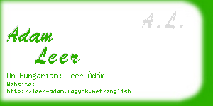 adam leer business card